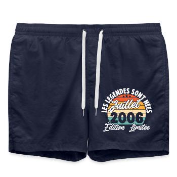 Cadeau Les légendes sont nées en juillet 2006 - Short de bain - bleu marine - Devant - AI Model Male 185 light (185cm)