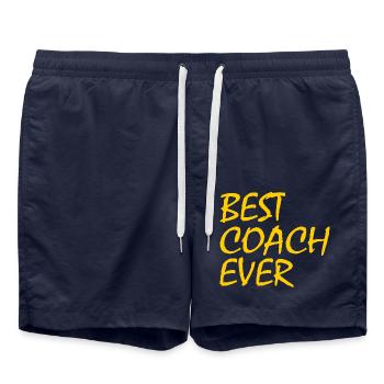 Best coach ever - Short de bain - bleu marine - Devant - AI Model Male 185 light (185cm)