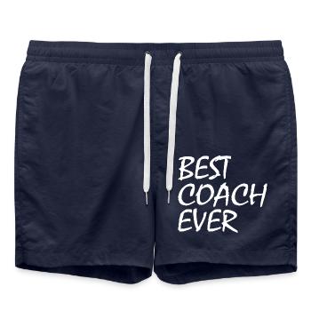 Best coach ever - Short de bain - bleu marine - Devant - AI Model Male 185 light (185cm)