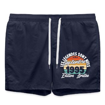 Cadeau Les légendes sont nées en Septembre 1995 - Short de bain - bleu marine - Devant - AI Model Male 185 light (185cm)