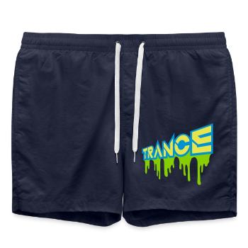 Trance Logo Club Techno - Short de bain - bleu marine - Devant - AI Model Male 185 light (185cm)