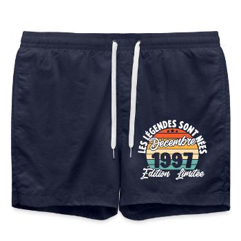 Cadeau Les légendes sont nées en Décembre 1997 - Short de bain - bleu marine - Devant - AI Model Male 185 light (185cm)