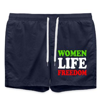Women life freedom - Short de bain - bleu marine - Devant - AI Model Male 185 light (185cm)