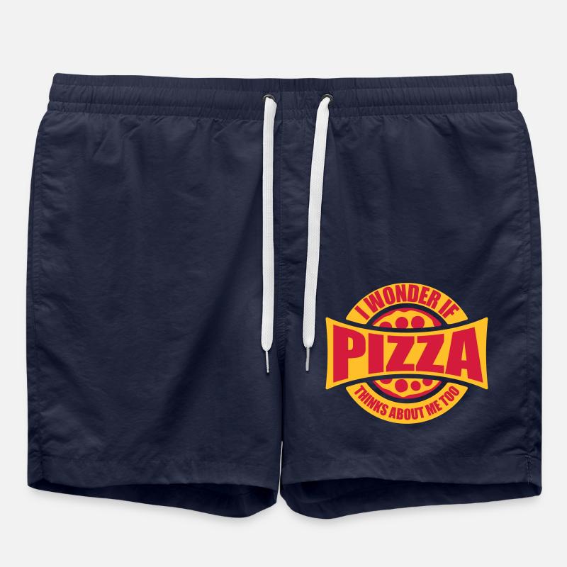 pizza thinks about me - Swim Trunks - french navy