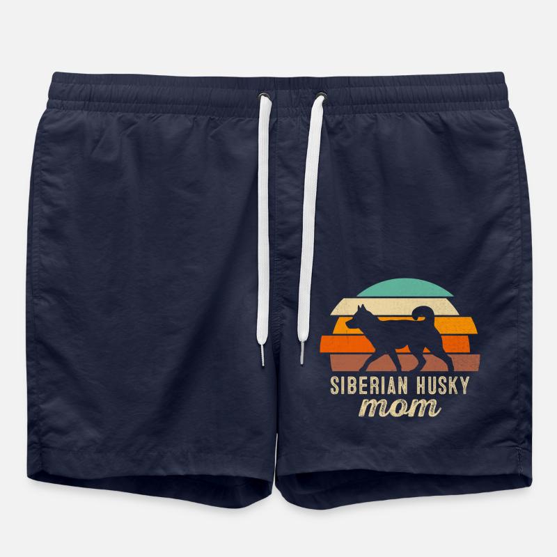 Siberian Husky Mom - Swim Trunks - french navy