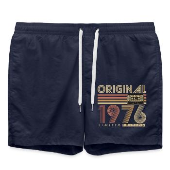 1976 Vintage Vintage Rétro Cadeau d’anniversaire - Short de bain - bleu marine - Devant - AI Model Male 185 light (185cm)