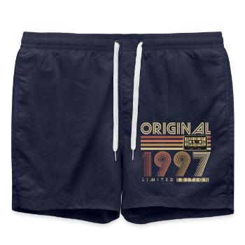 1997 Vintage Vintage Retro Birthday Gift - Swim Trunks - french navy - Front - AI Model Male 185 light (185cm)