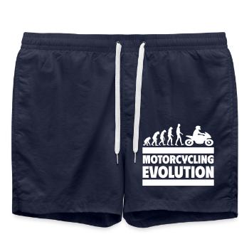 Motorcycle Evolution Parfait pour les motards et les fans - Short de bain - bleu marine - Devant - AI Model Male 185 light (185cm)