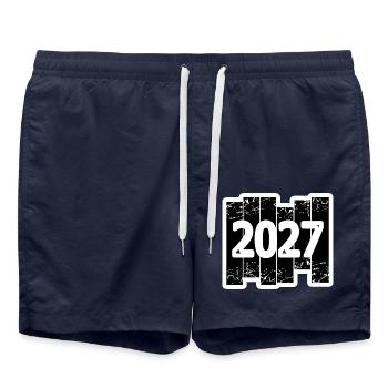 2027 - Short de bain - bleu marine - Devant - AI Model Male 185 light (185cm)