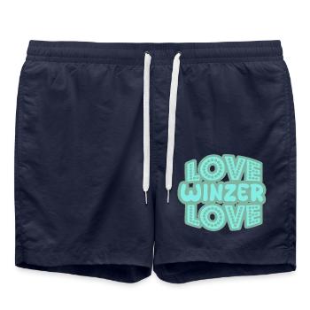 Dire les vignerons - Short de bain - bleu marine - Devant - AI Model Male 185 light (185cm)
