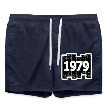 1979 - Short de bain - bleu marine - Devant - AI Model Male 185 light (185cm)