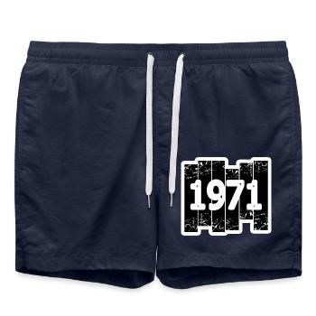 Né en 1971 - Short de bain - bleu marine - Devant - AI Model Male 185 light (185cm)