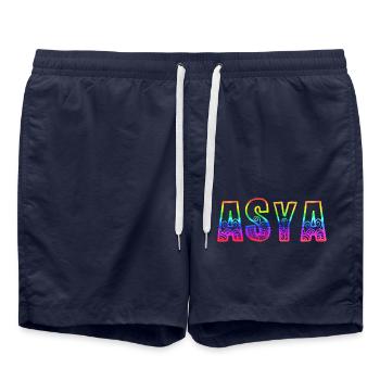 Asya RS Arc-en-ciel - Short de bain - bleu marine - Devant - AI Model Male 185 light (185cm)
