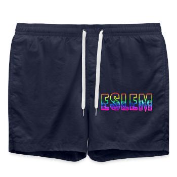 Eslem RS Arc-en-ciel - Short de bain - bleu marine - Devant - AI Model Male 185 light (185cm)