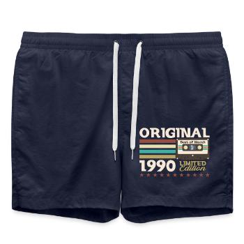 Cassette 35ème Anniversaire Mars Vintage 1990 - Short de bain - bleu marine - Devant - AI Model Male 185 light (185cm)