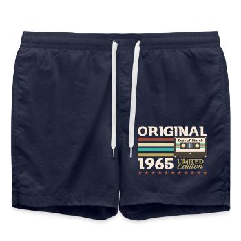 Cassette du 60e anniversaire mars 1965 - Short de bain - bleu marine - Devant - AI Model Male 185 light (185cm)