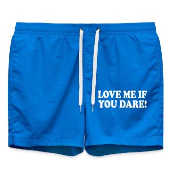 Love me if you dare - Swim Trunks - cobalt blue - Front