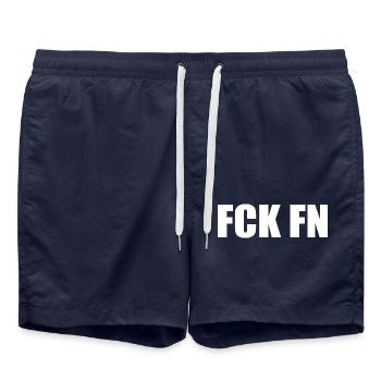 Fck fn - Short de bain - bleu marine - Devant - AI Model Male 185 light (185cm)