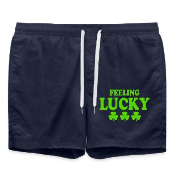 feeling lucky - Short de bain - bleu marine - Devant - AI Model Male 185 light (185cm)
