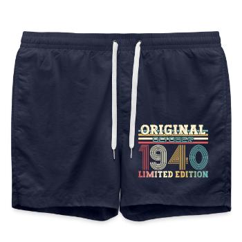 85th Birthday Original October 1940 Volume 40 - Swim Trunks - french navy - Front - AI Model Male 185 light (185cm)