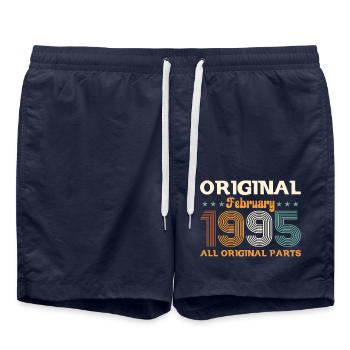 30ème anniversaire cadeau mari Original février 1995 - Short de bain - bleu marine - Devant - AI Model Male 185 light (185cm)