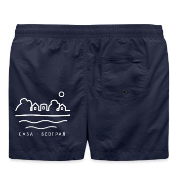 Ada Međica Island Sava Beograd Belgrade Serbia  - Badeshorts - French Navy - Hinten