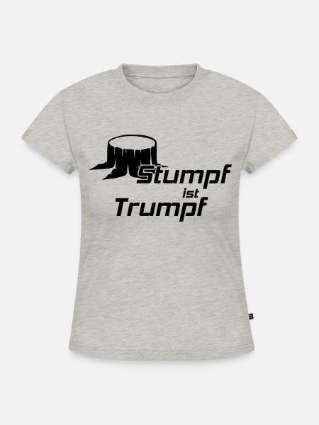 Stumpf ist Trumpf - SLIM FIT Frauen Organic T-Shirt - Grau meliert
