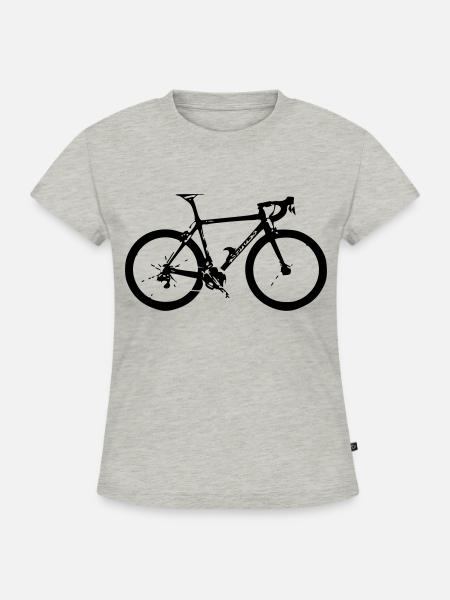 bike - SLIM FIT Frauen Organic T-Shirt - Grau meliert