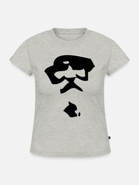 Almöhi - SLIM FIT Frauen Organic T-Shirt - Grau meliert