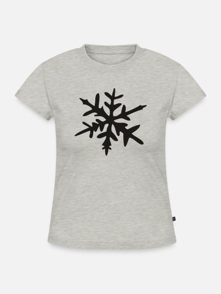 Eiskristall - SLIM FIT Frauen Organic T-Shirt - Grau meliert