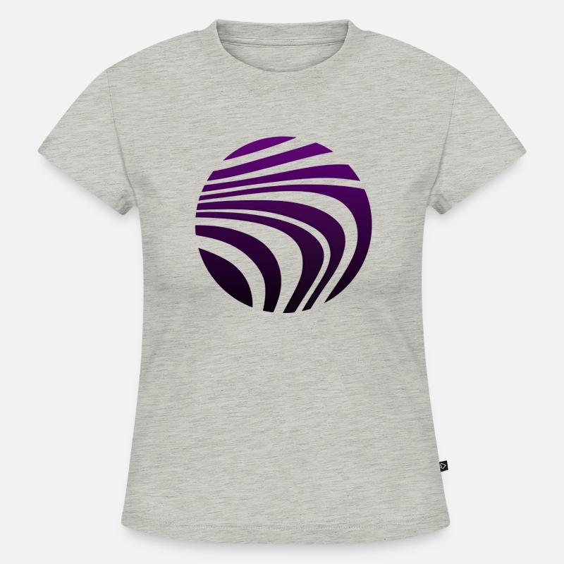 Psychedelic Pattern Violet Gradient - SLIM FIT Women's Organic T-Shirt - heather grey