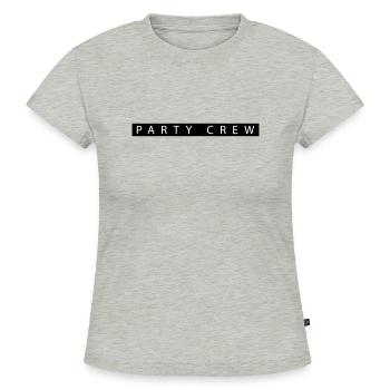 Équipe de fête - T-shirt bio SLIM FIT Femme - gris chiné - Devant - Selfina (174cm)