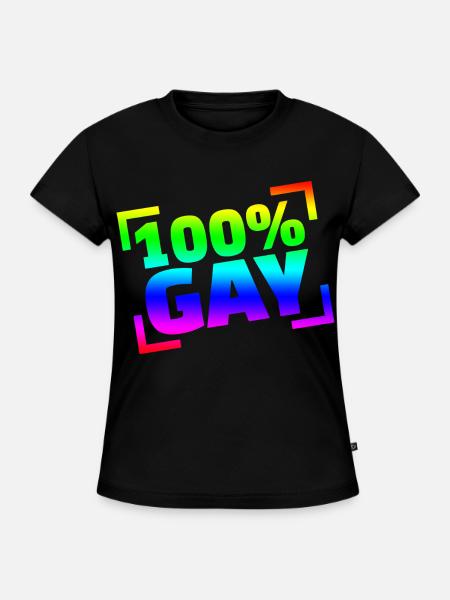 100 Gay / CSD - SLIM FIT Frauen Organic T-Shirt - Schwarz