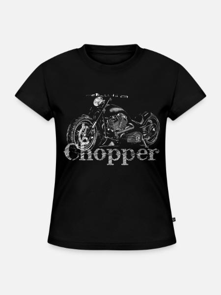 chopper - SLIM FIT Frauen Organic T-Shirt - Schwarz