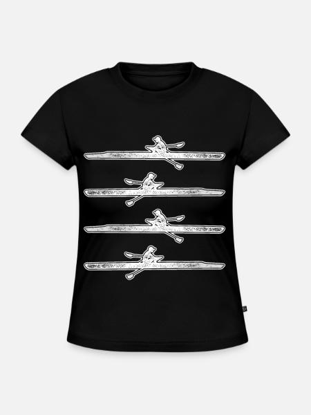Rudern Ruderer Ruderboot - SLIM FIT Frauen Organic T-Shirt - Schwarz