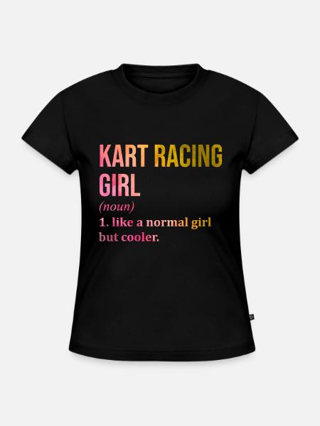 Kart Kart Kart - SLIM FIT Frauen Organic T-Shirt - Schwarz