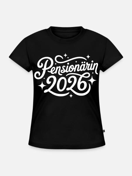Pensionärin 2026 - SLIM FIT Frauen Organic T-Shirt - Schwarz