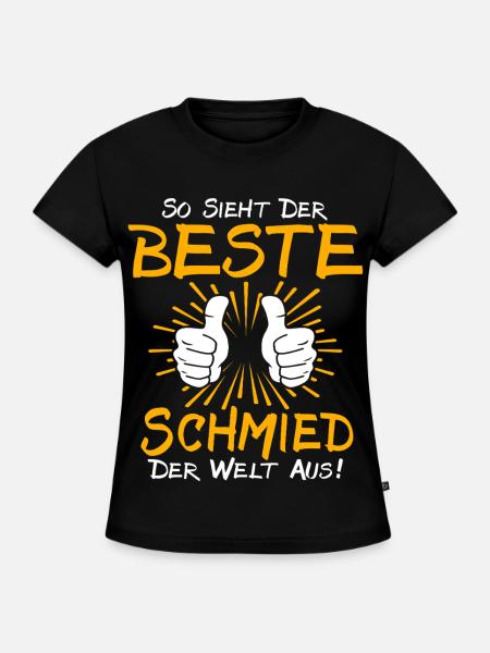 Schmied Geschenkidee - SLIM FIT Frauen Organic T-Shirt - Schwarz