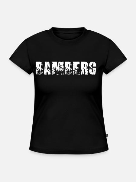 Bamberg - SLIM FIT Frauen Organic T-Shirt - Schwarz