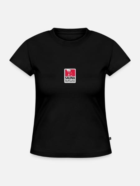 SaunaAufguss - SLIM FIT Frauen Organic T-Shirt - Schwarz