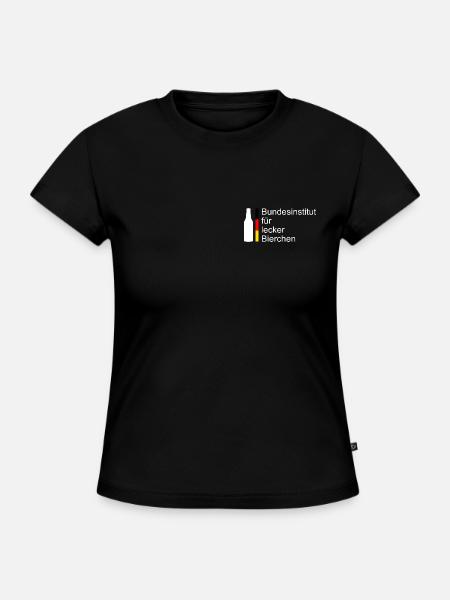 Bundesinstitut für Lecker Bierchen - SLIM FIT Frauen Organic T-Shirt - Schwarz