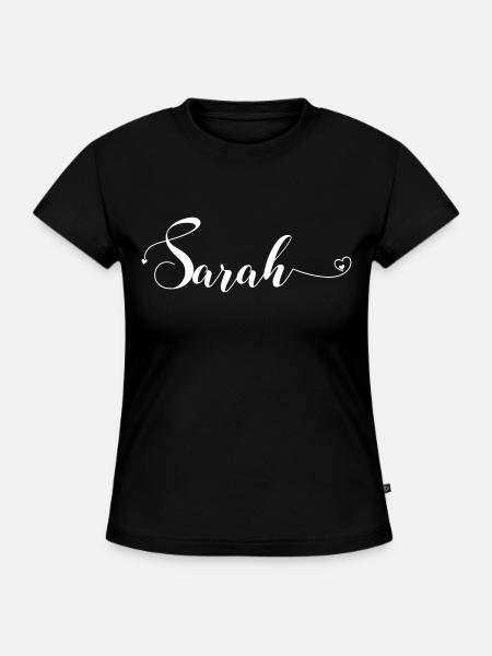 sarah - SLIM FIT Frauen Organic T-Shirt - Schwarz