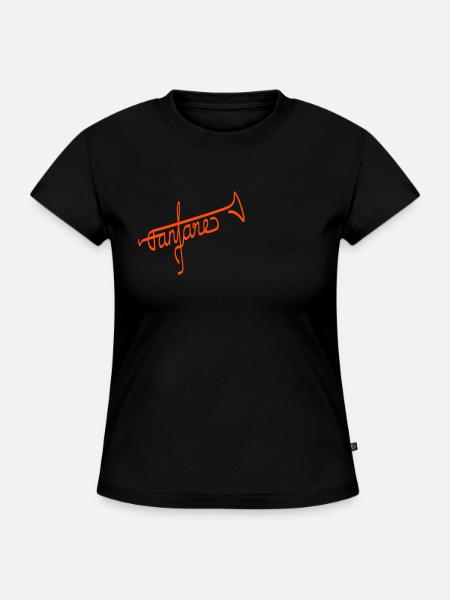 Fanfare - SLIM FIT Frauen Organic T-Shirt - Schwarz