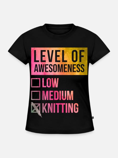 Stricken Stricken Stricken - SLIM FIT Frauen Organic T-Shirt - Schwarz