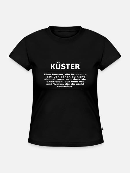 KÜSTER - SLIM FIT Frauen Organic T-Shirt - Schwarz