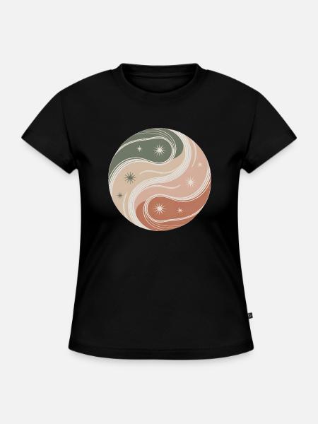 Boho Spirit – Innere Balance - SLIM FIT Frauen Organic T-Shirt - Schwarz