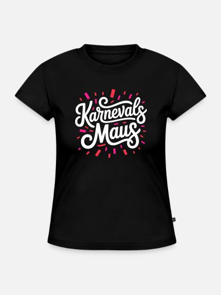 Karnevalsmaus Karneval Köln Kölner Karnevals Maus - SLIM FIT Frauen Organic T-Shirt - Schwarz