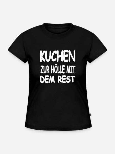 Kuchen - SLIM FIT Frauen Organic T-Shirt - Schwarz