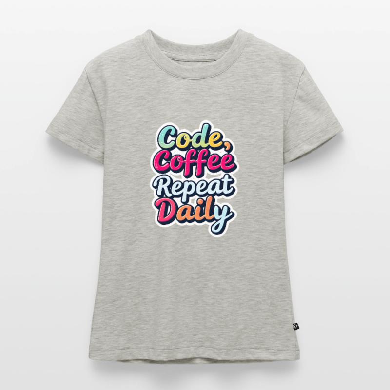 Code Sleep Debug Repeat Programmer Shirt T-shirt bio SLIM FIT Femme