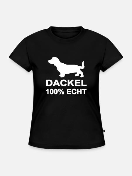 Dackel - SLIM FIT Frauen Organic T-Shirt - Schwarz